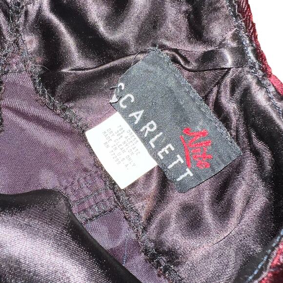 Vintage Scarlett Nite size 11/12 small purple velvet halter dress slit low back - Picture 7 of 10